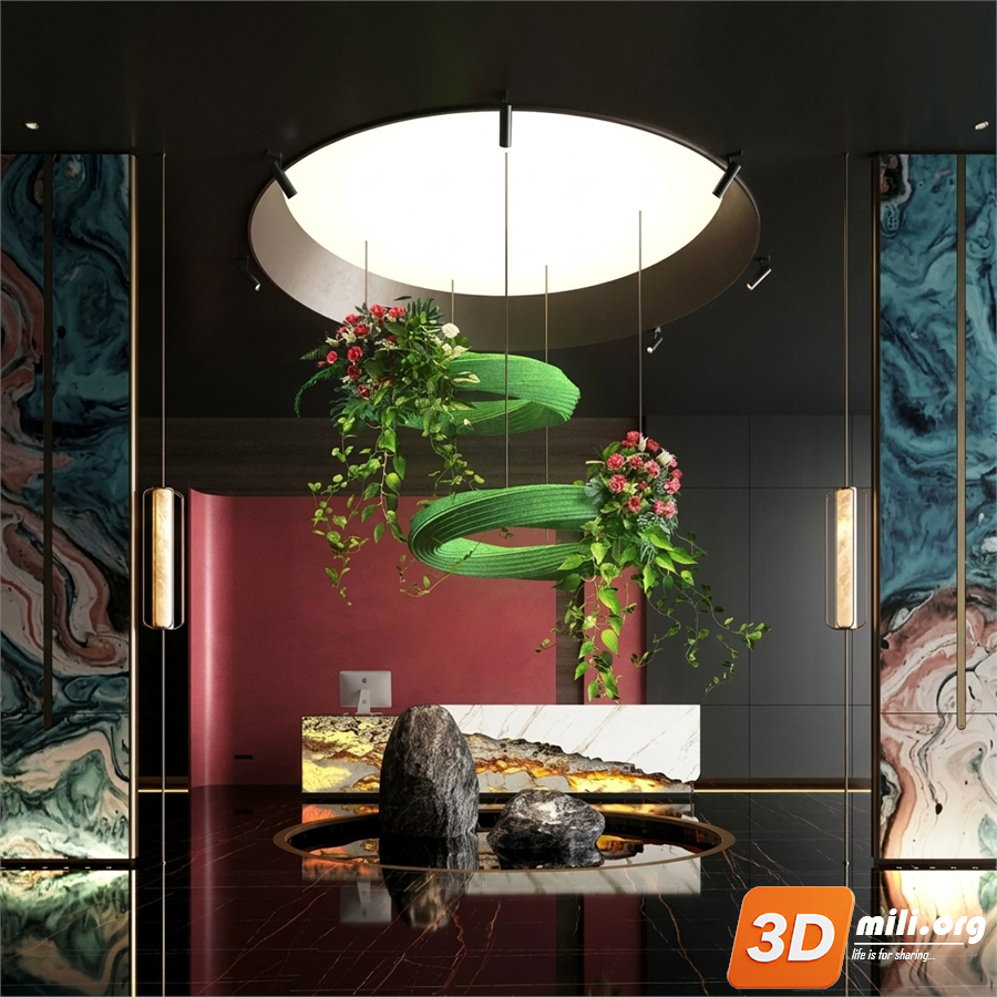 Lobby Decoration Skp Files 